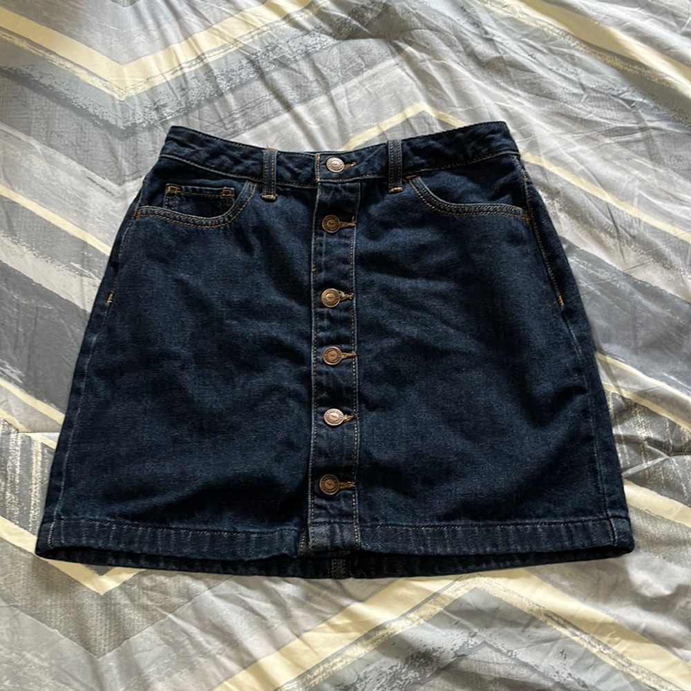 Hollister jean button up skirt size 5